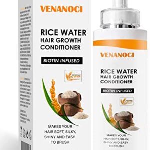 Venanoci Rice Water Conditioner with Biotin - Promotes Hair Growth, Strength, Volume 13.5 OZ